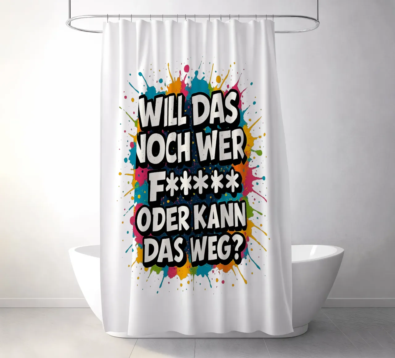 WILL DAS NOCH WER F***** ODER KANN DAS WEG? tenda da doccia da Vintage Van Gogh
