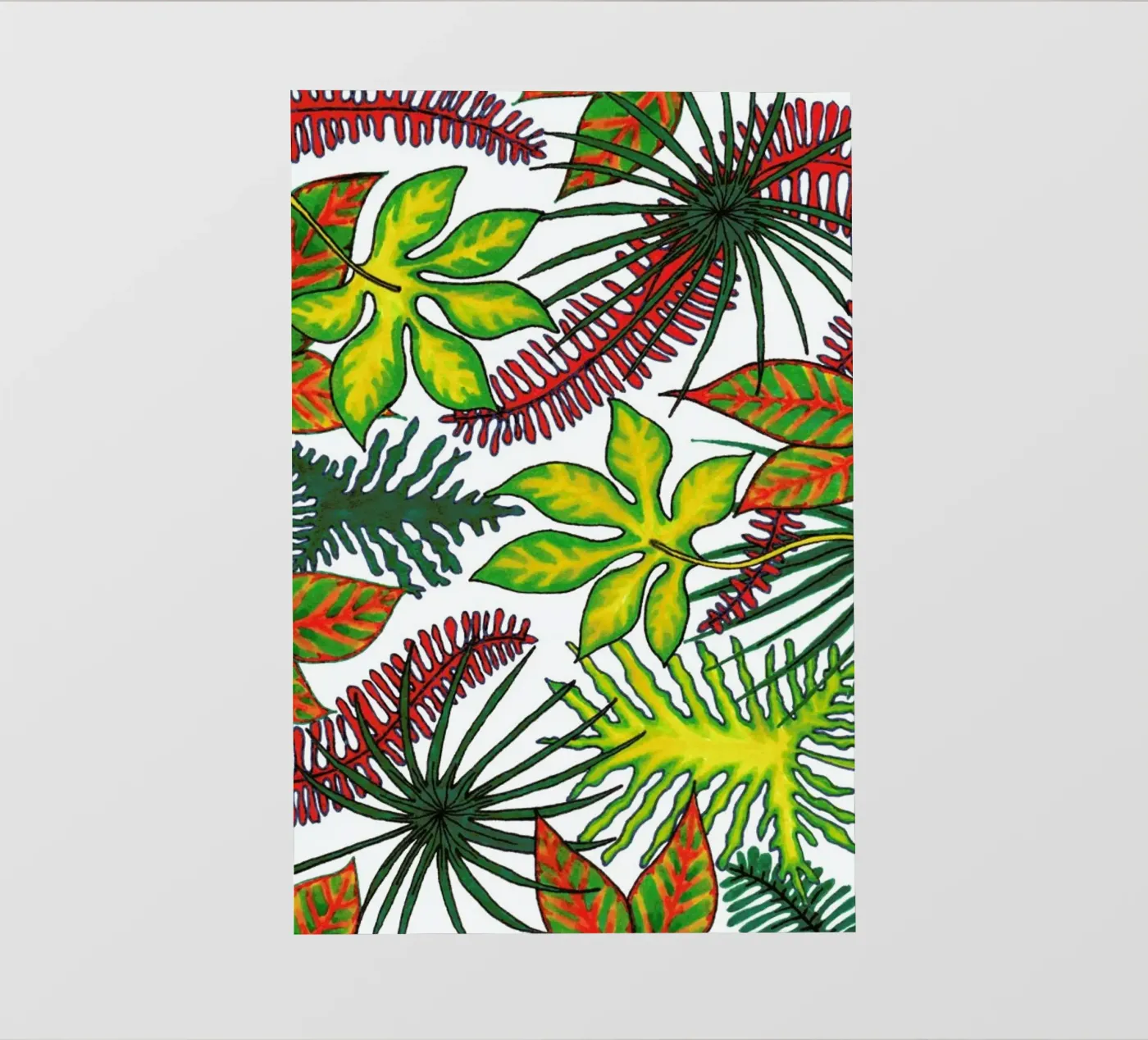 Florida Flora Pattern fotobehang van KP Design