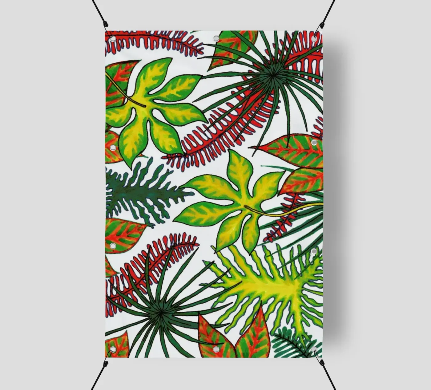 Florida Flora Pattern PVC Plane von KP Design