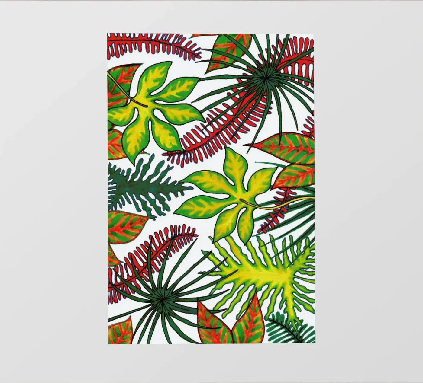 Florida Flora Pattern PVC Plane von KP Design
