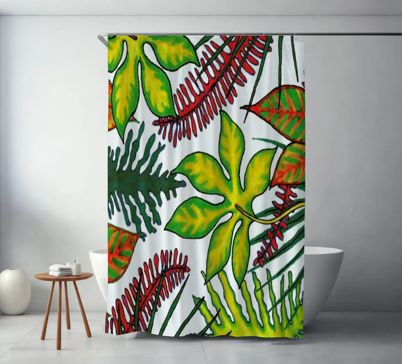 Florida Flora Pattern Duschvorhang von KP Design