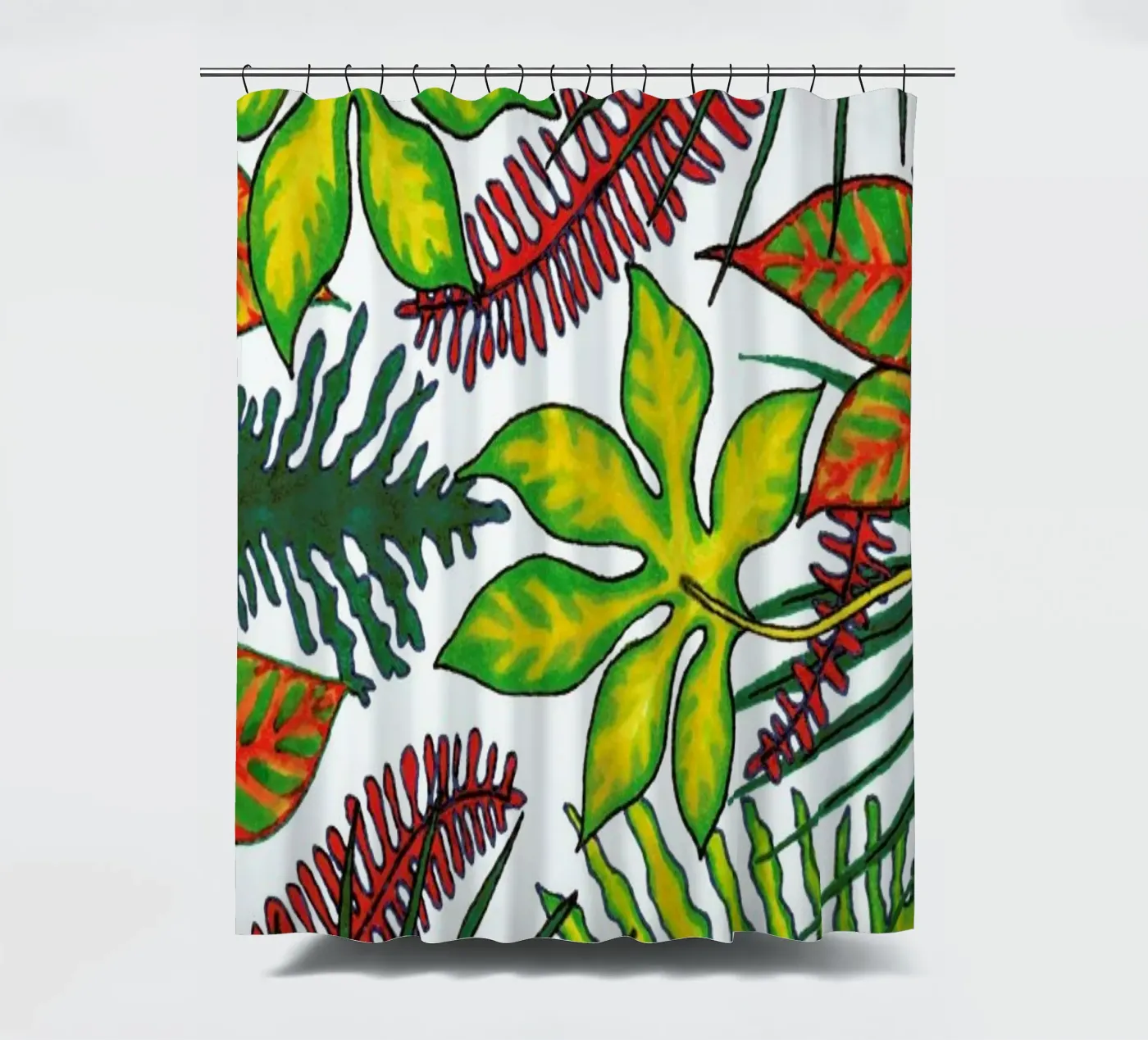 Florida Flora Pattern Duschvorhang von KP Design