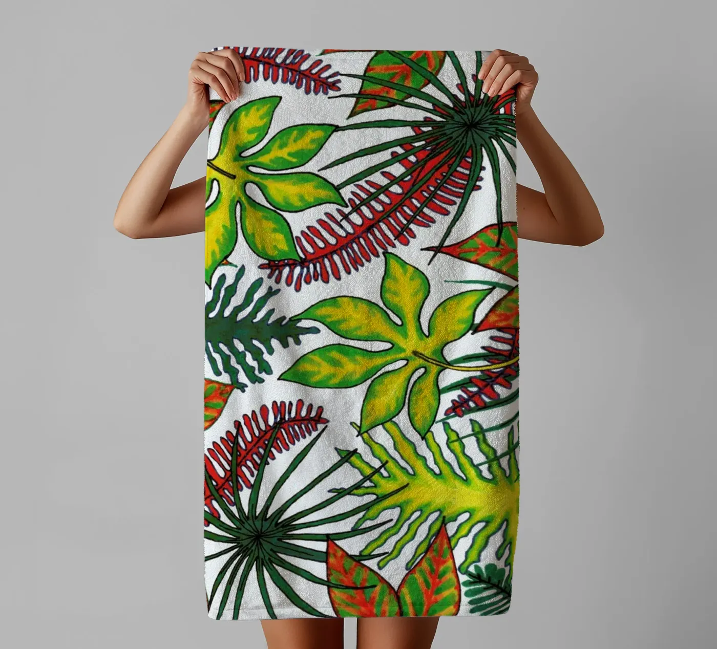 Florida Flora Pattern towel by KP Design