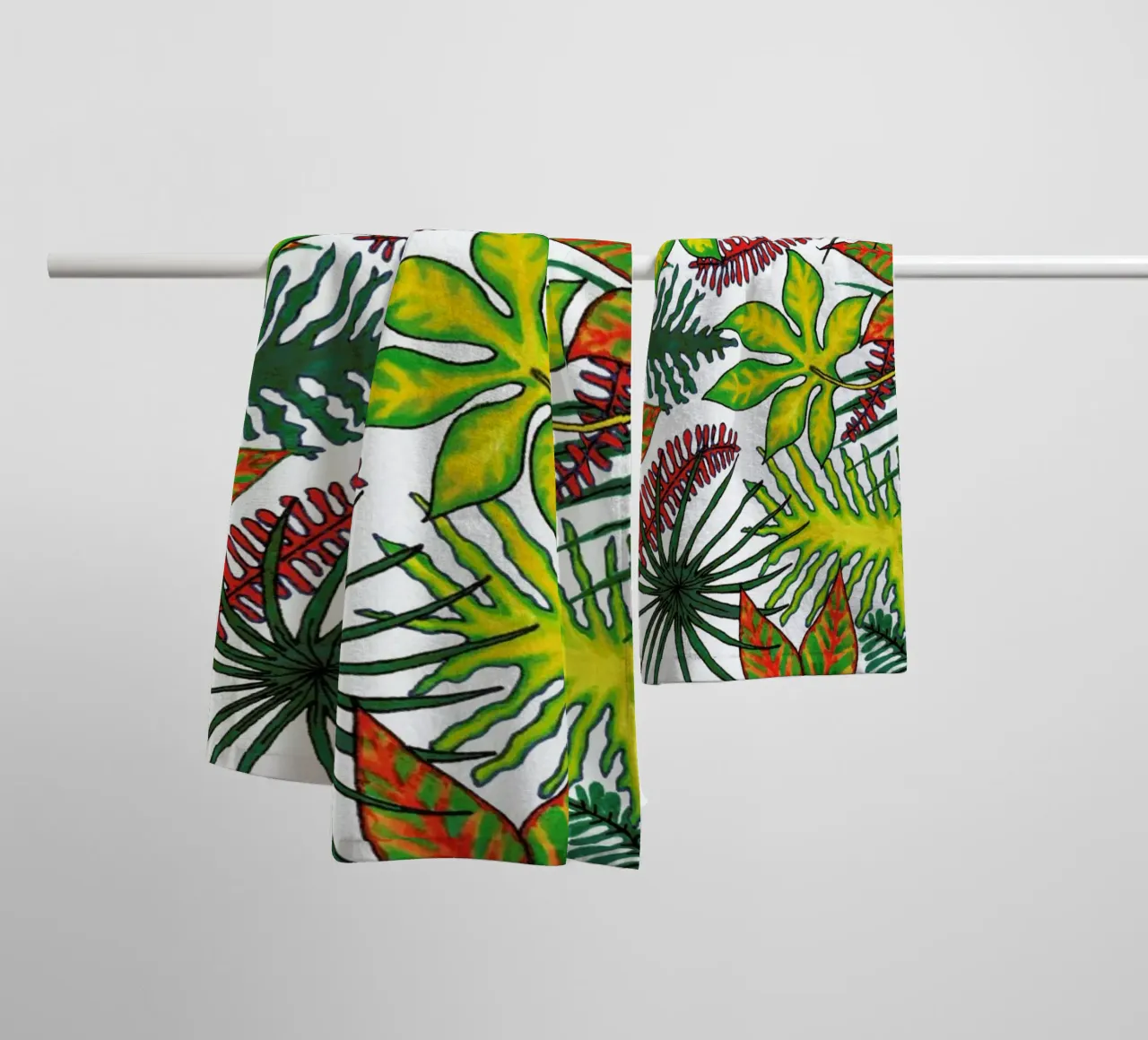 Florida Flora Pattern towel by KP Design