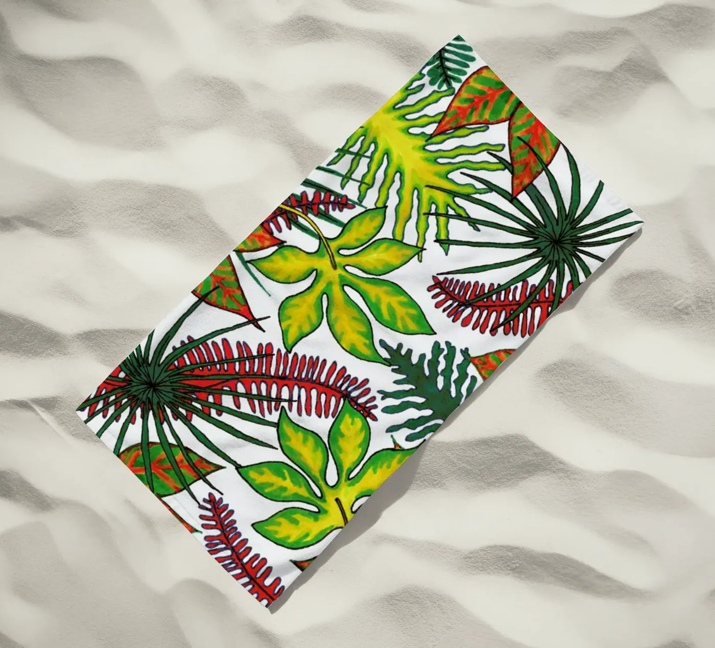 Florida Flora Pattern strandhanddoek van KP Design