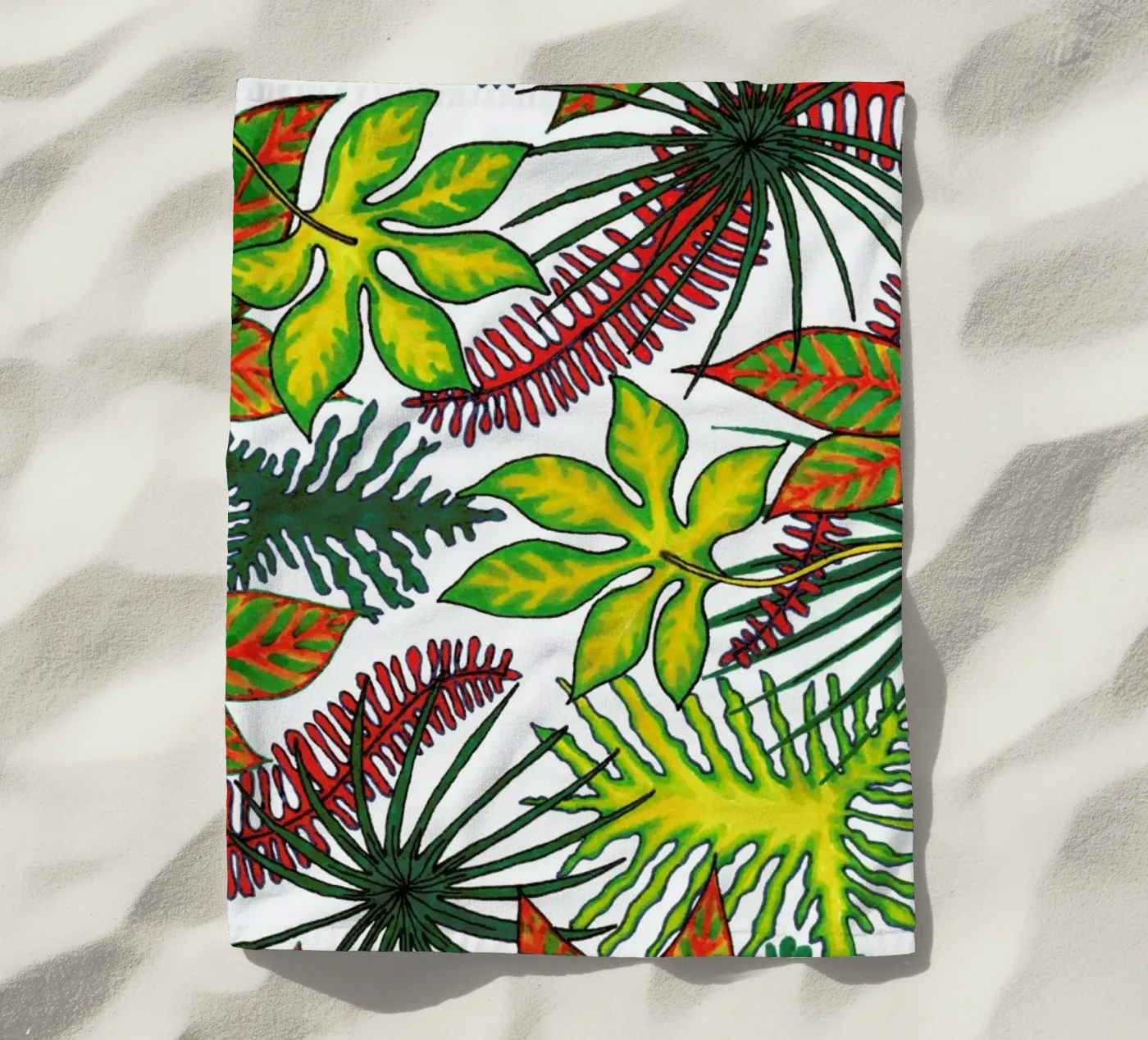 Florida Flora Pattern strandhanddoek van KP Design