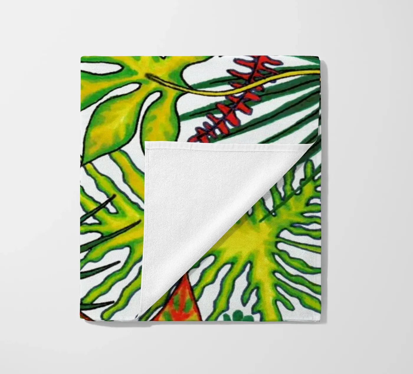 Florida Flora Pattern strandhanddoek van KP Design