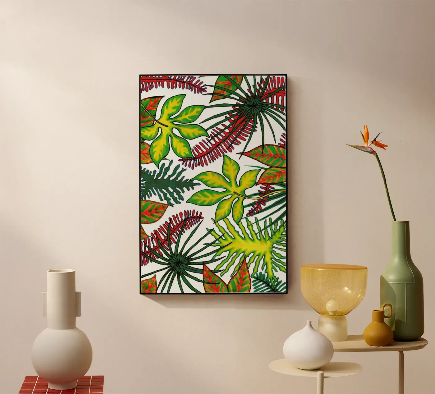Florida Flora Pattern Acryl-Glas von KP Design