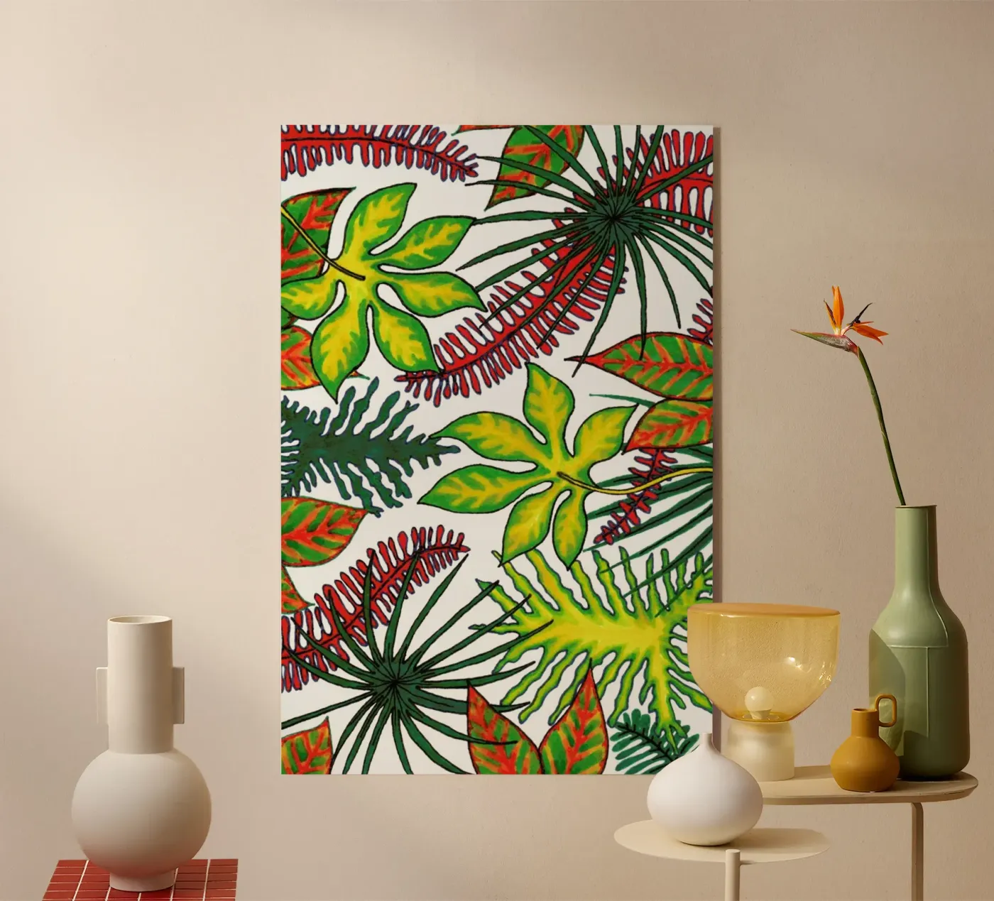Florida Flora Pattern Acryl-Glas von KP Design