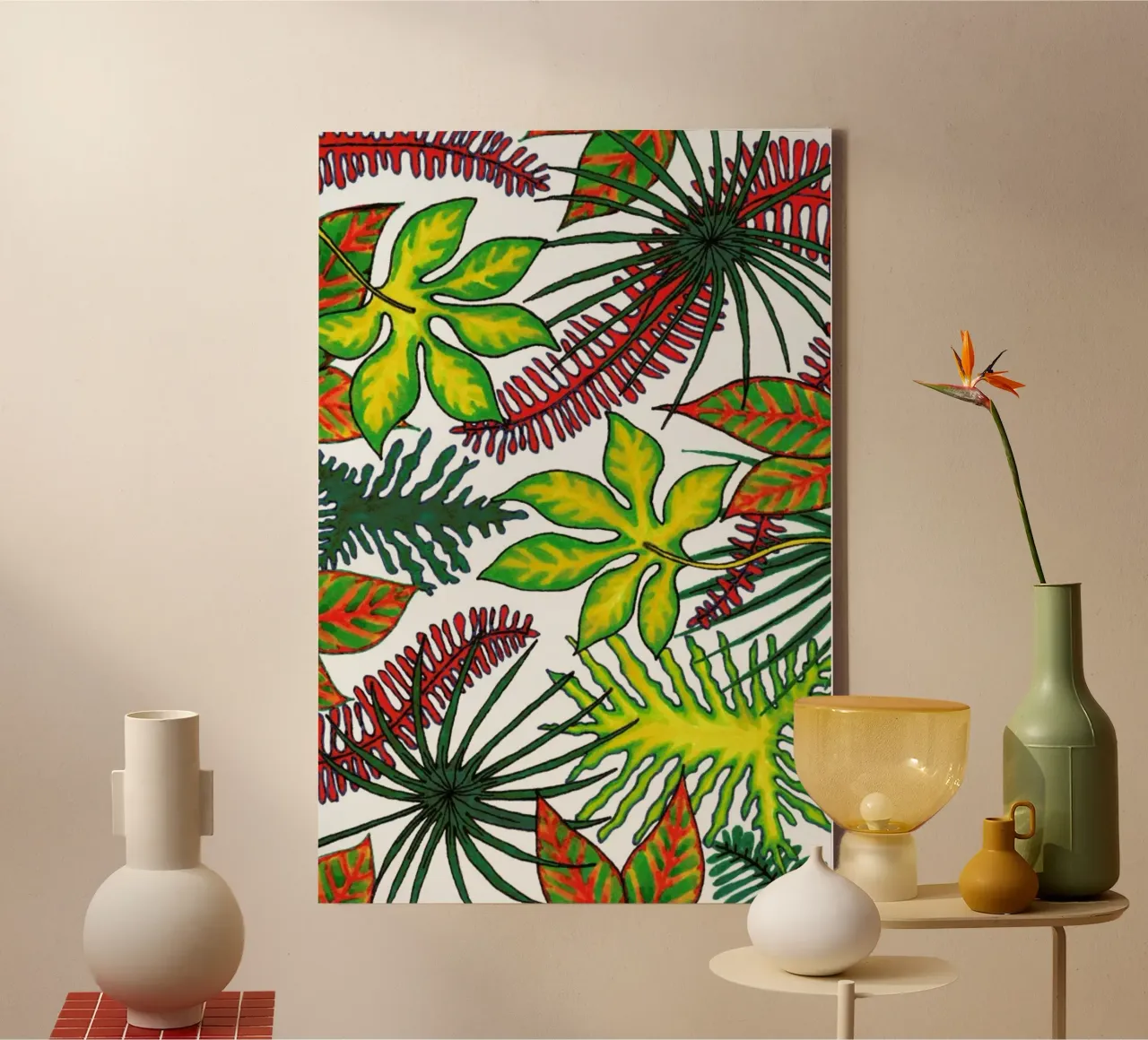 Florida Flora Pattern tela da KP Design