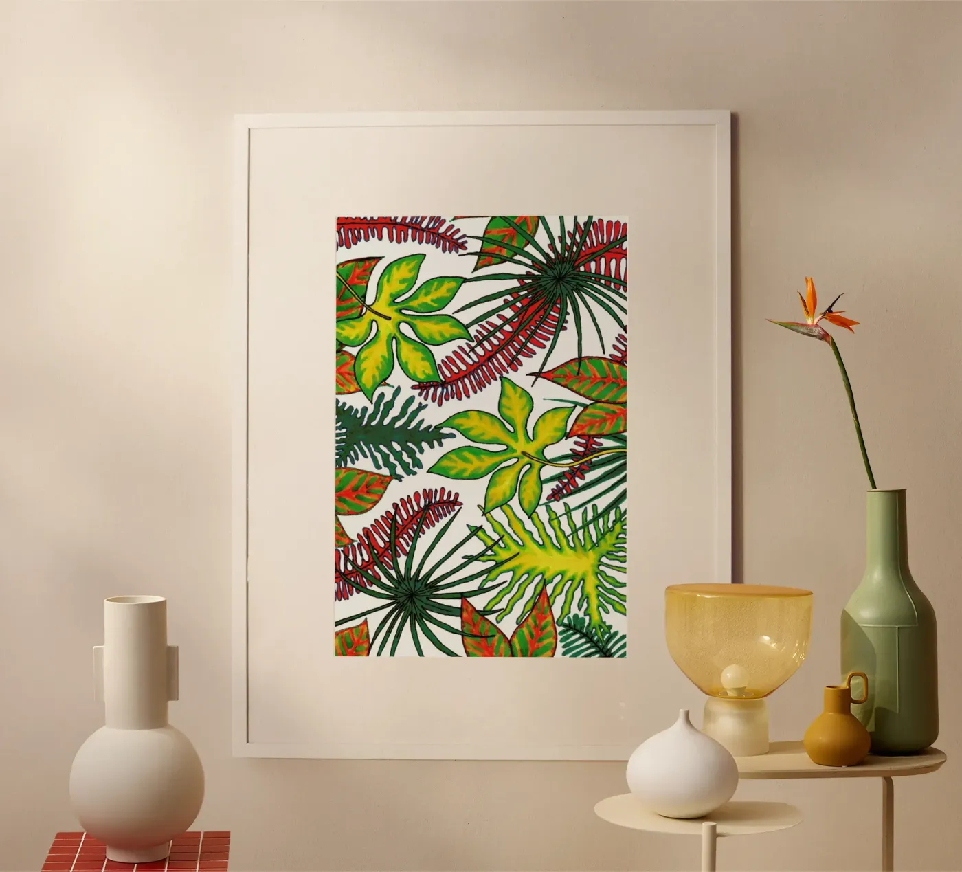 Florida Flora Pattern Poster von KP Design