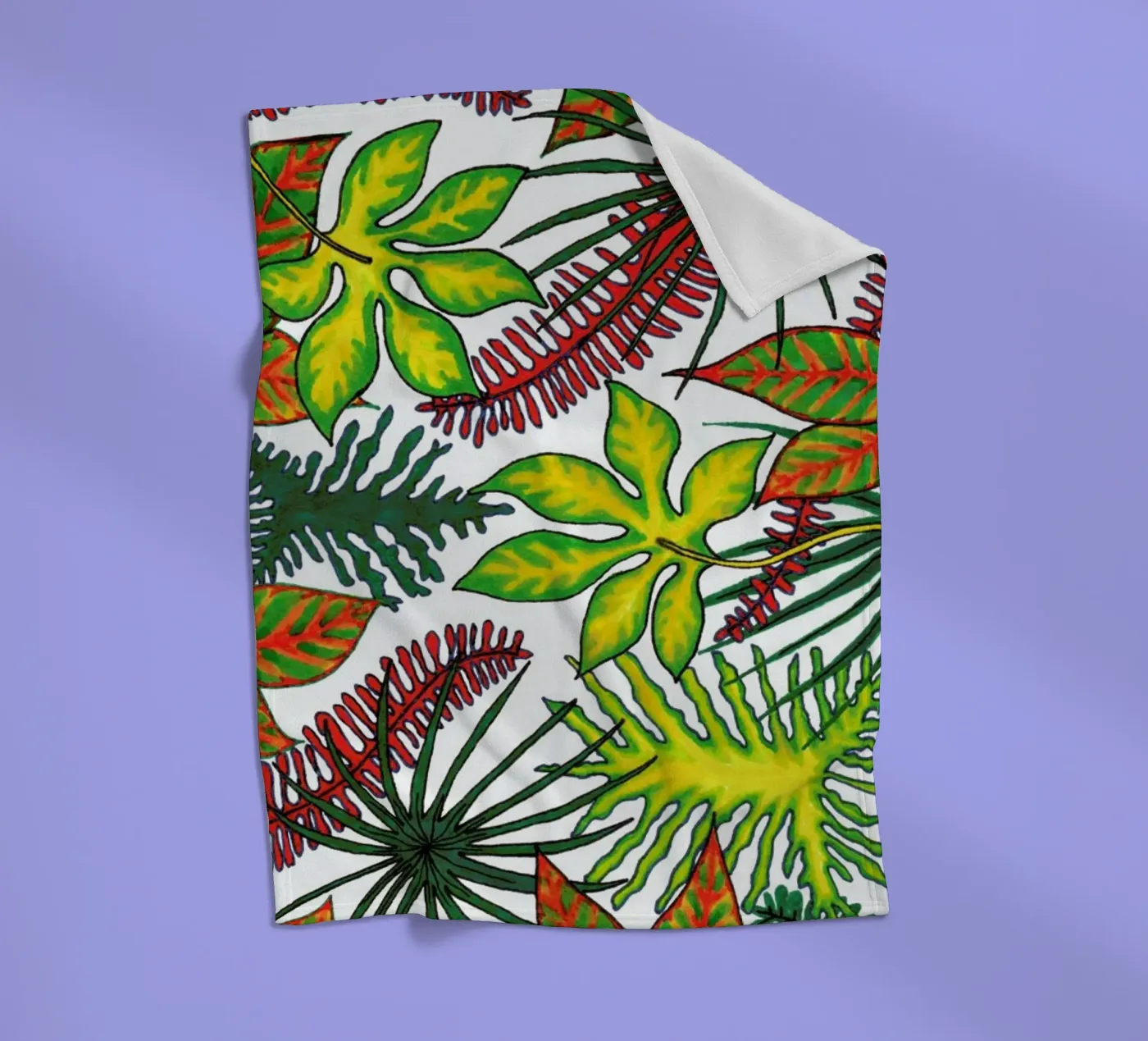 Florida Flora Pattern fleecedeken van KP Design