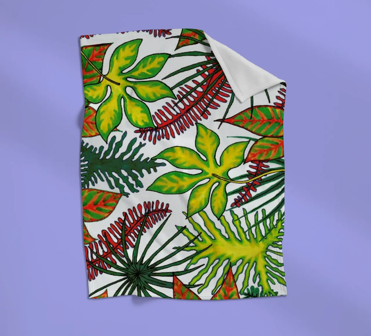 Florida Flora Pattern Fleecedecke von KP Design