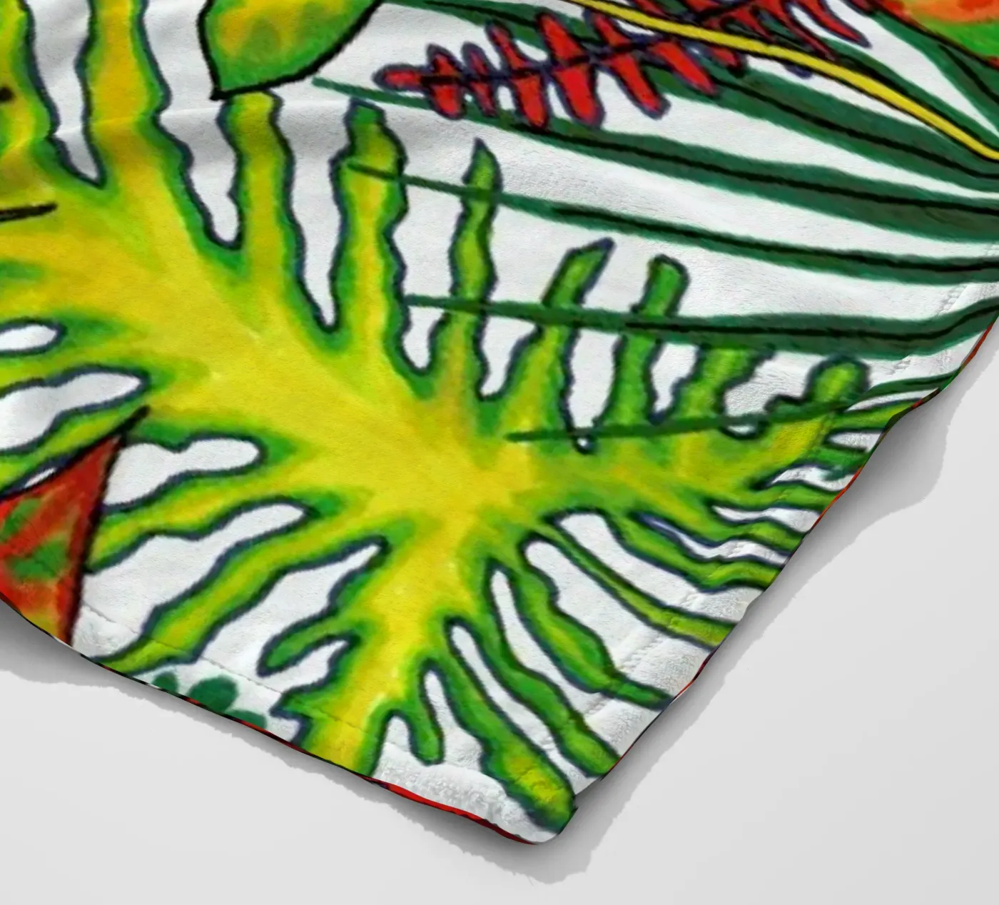 Florida Flora Pattern Fleecedecke von KP Design