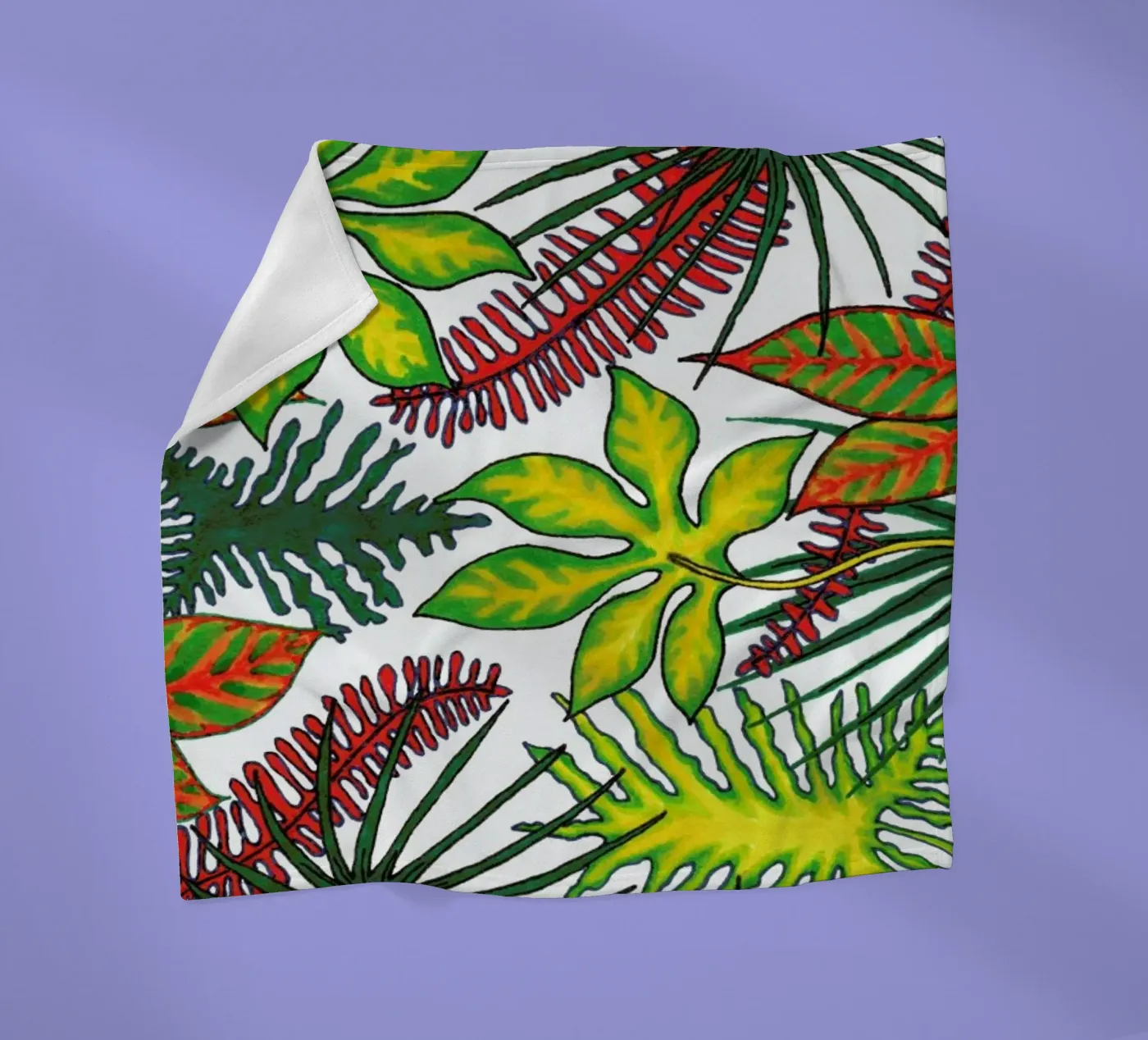 Florida Flora Pattern Fleecedecke von KP Design