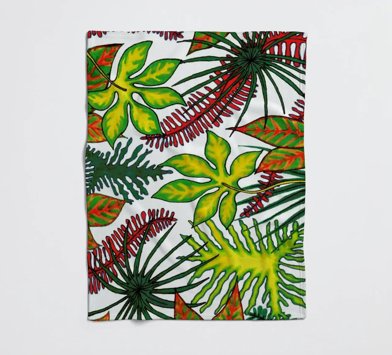 Florida Flora Pattern Fleecedecke von KP Design