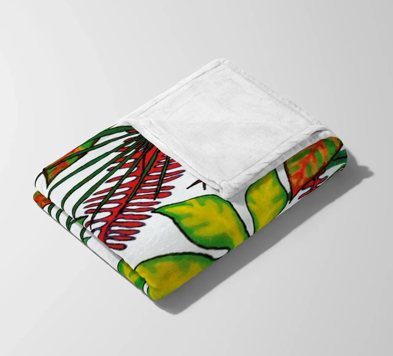 Florida Flora Pattern Fleecedecke von KP Design