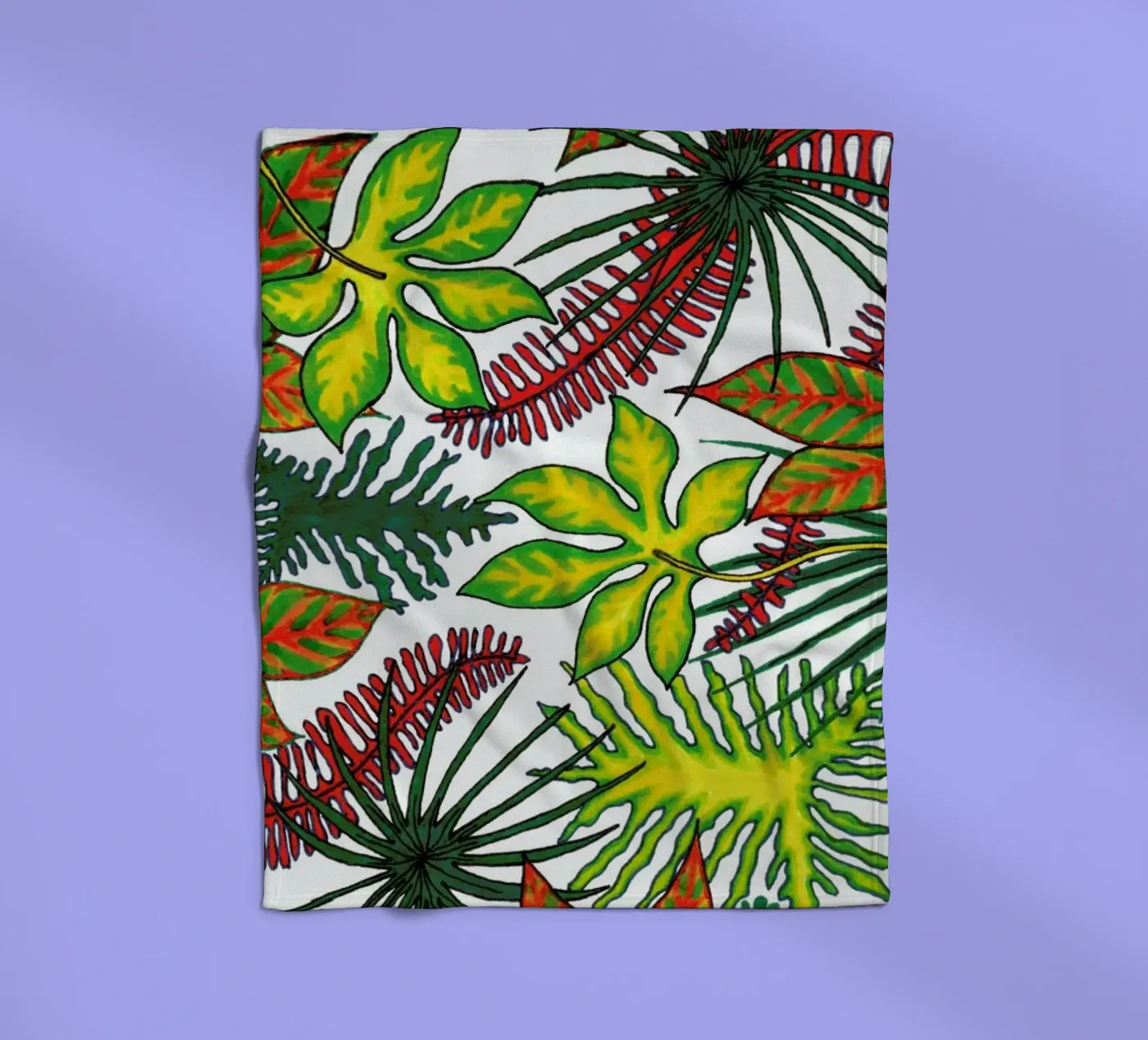 Florida Flora Pattern Fleecedecke von KP Design
