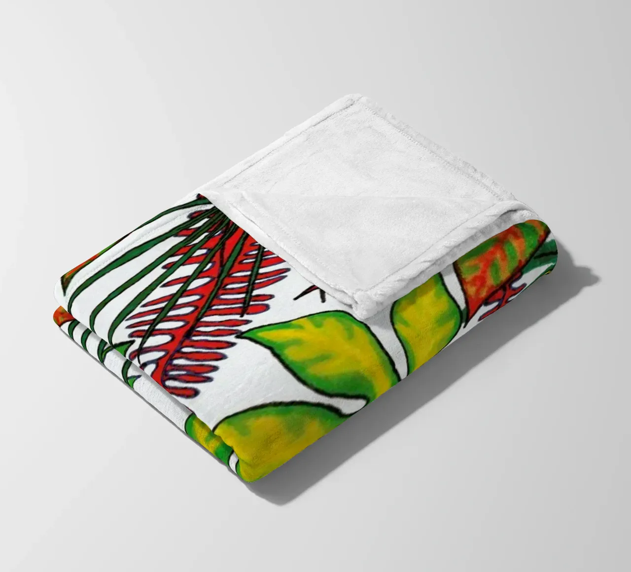 Florida Flora Pattern Fleecedecke von KP Design