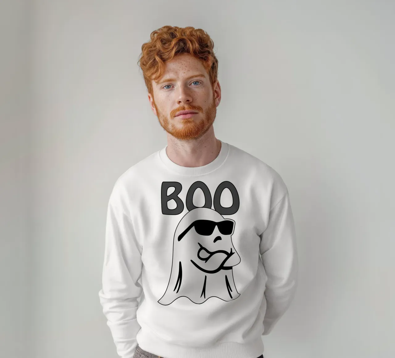 disegno di Halloween "boo ghost felpa da ersanim