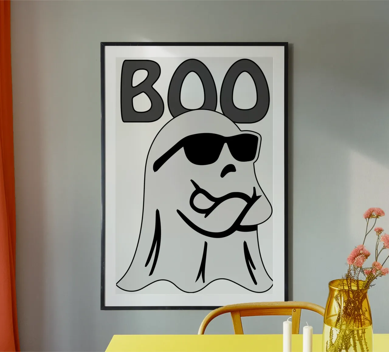 disegno di Halloween "boo ghost poster da ersanim