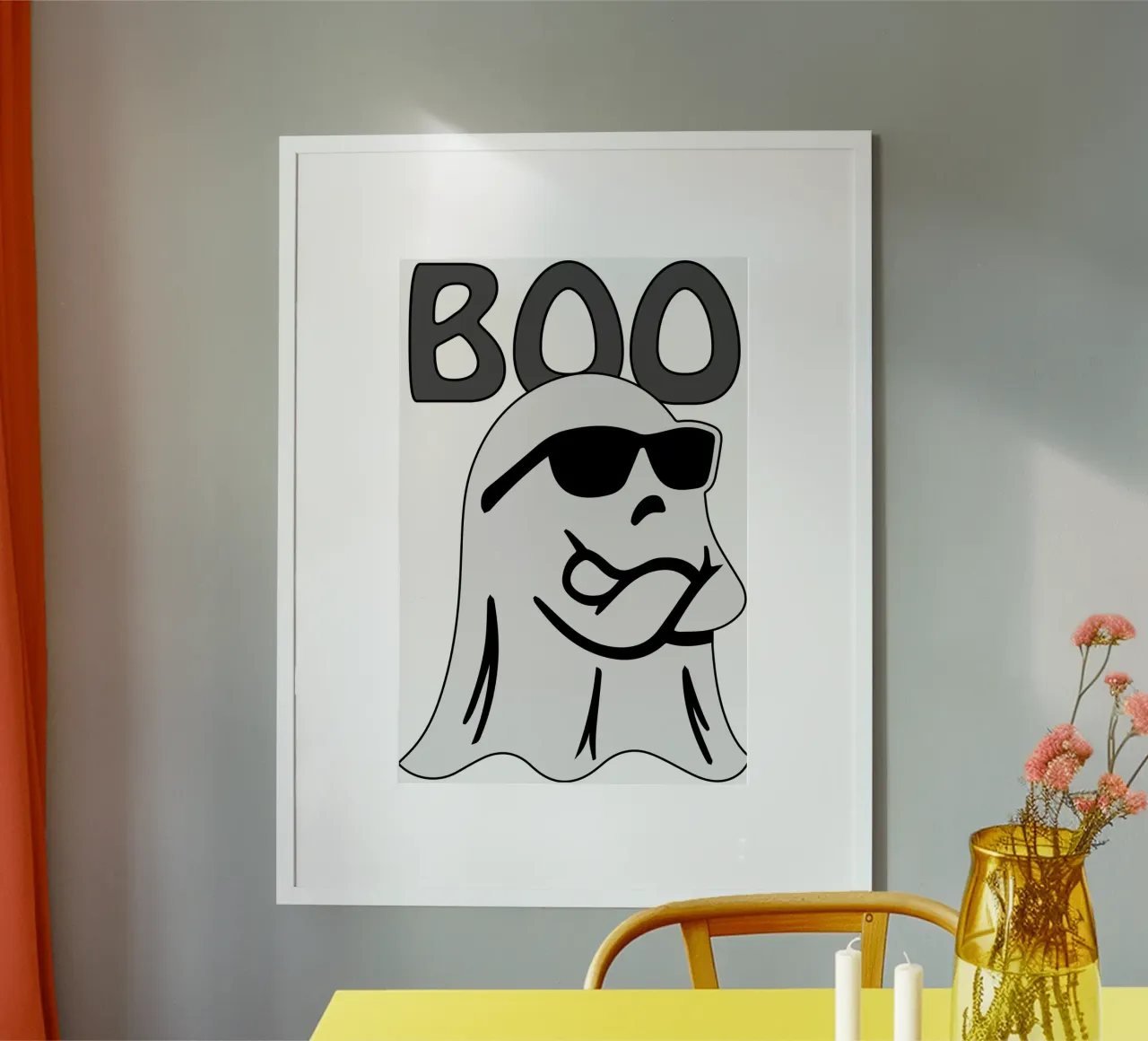 disegno di Halloween "boo ghost poster da ersanim