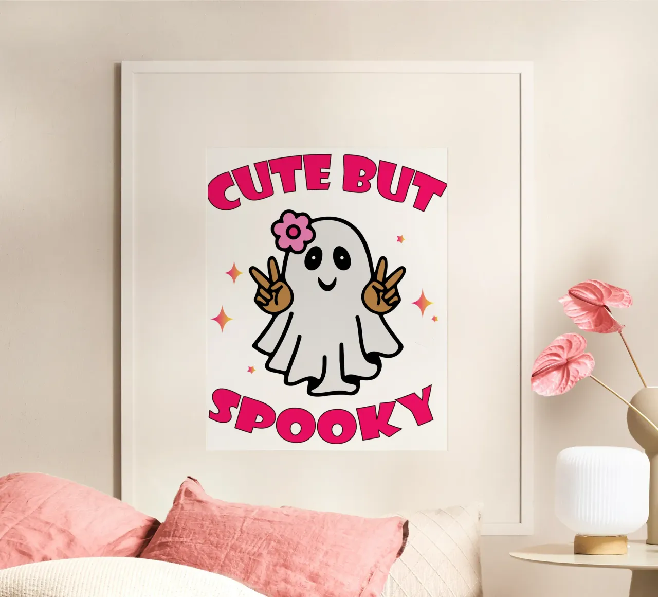 Arte di Halloween carina ma spettrale poster da ersanim