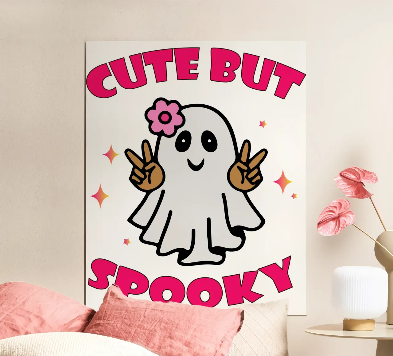 Arte di Halloween carina ma spettrale poster da ersanim