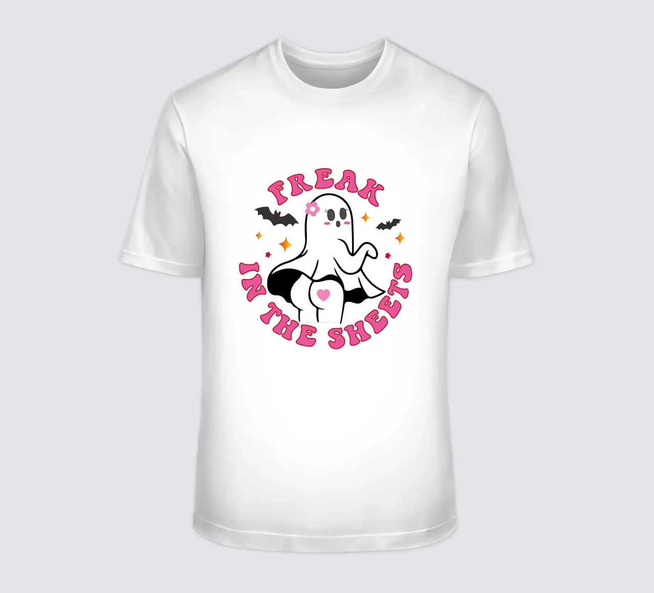 Freak in the sheet women halloween t-shirt by ersanim