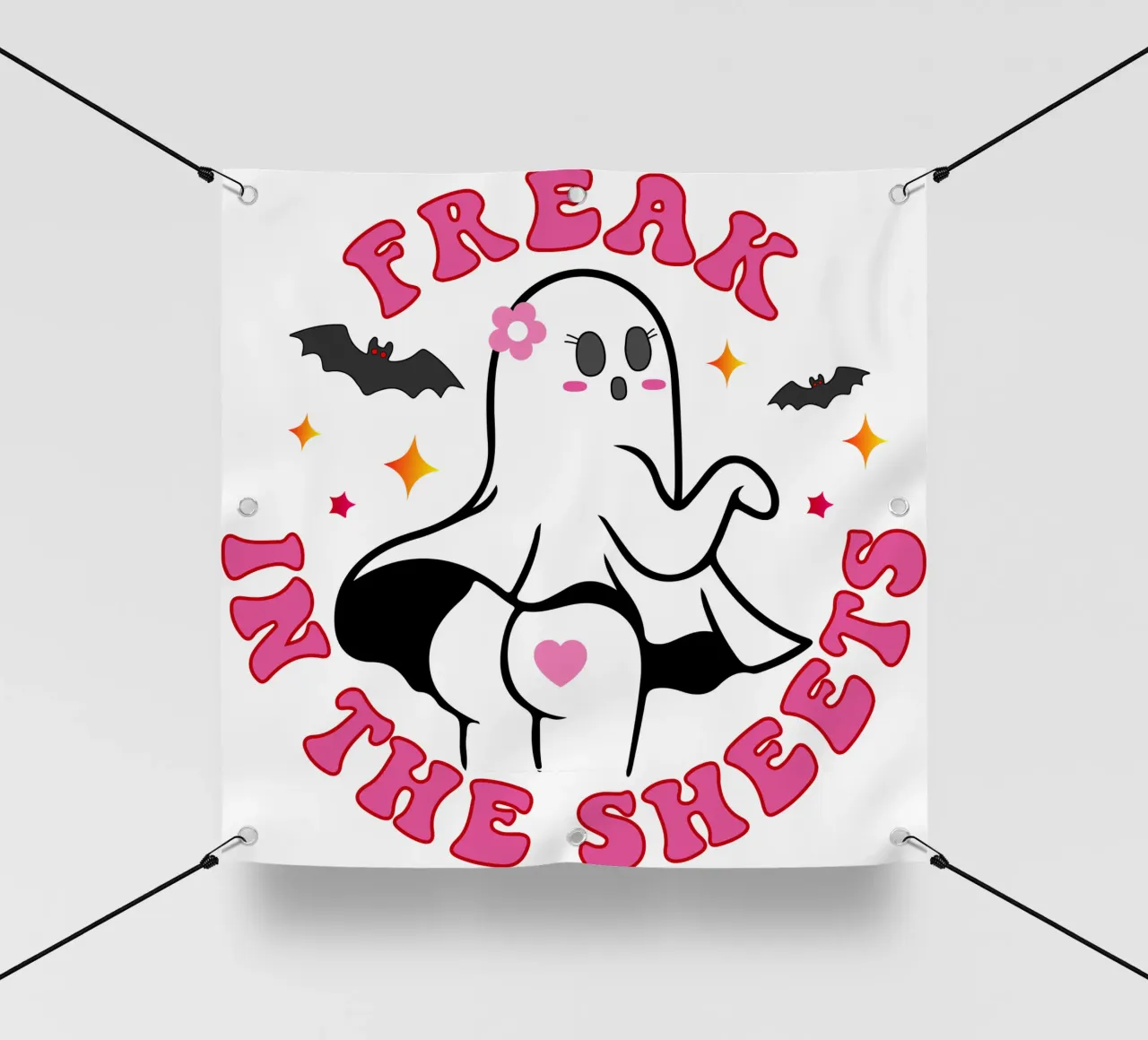 Freak in the sheet women halloween pvc cover by ersanim