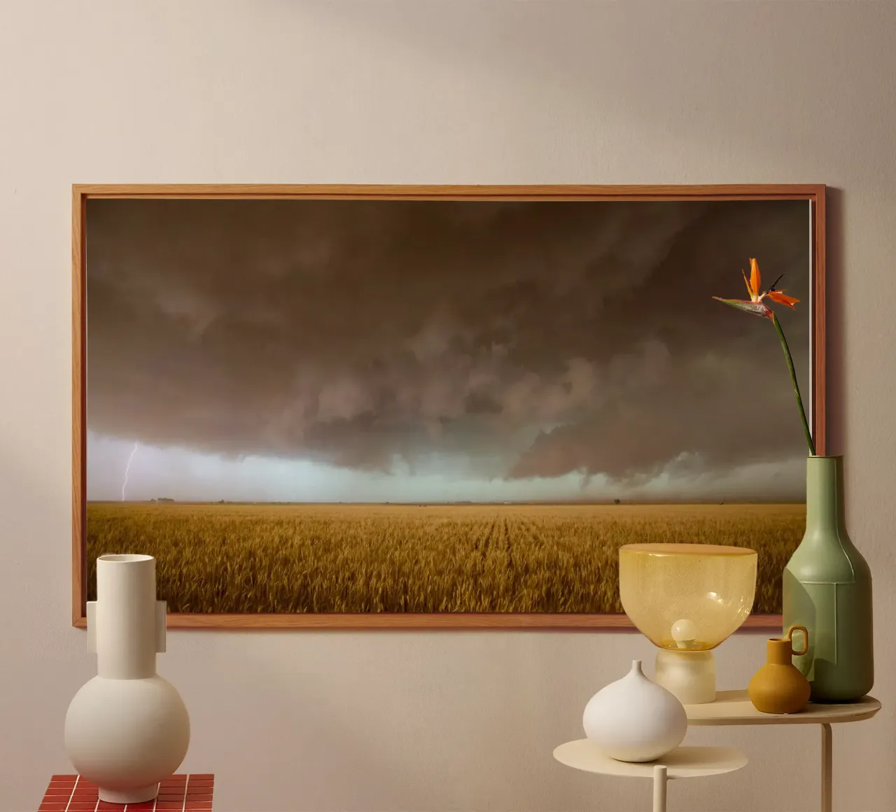 campo di grano cielo tempestoso alluminio dibond da Earthly Visions