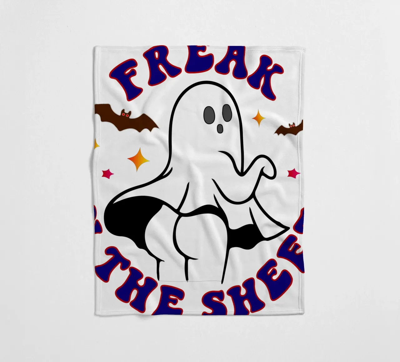 Freak in the sheet women halloween fleece blanket by ersanim
