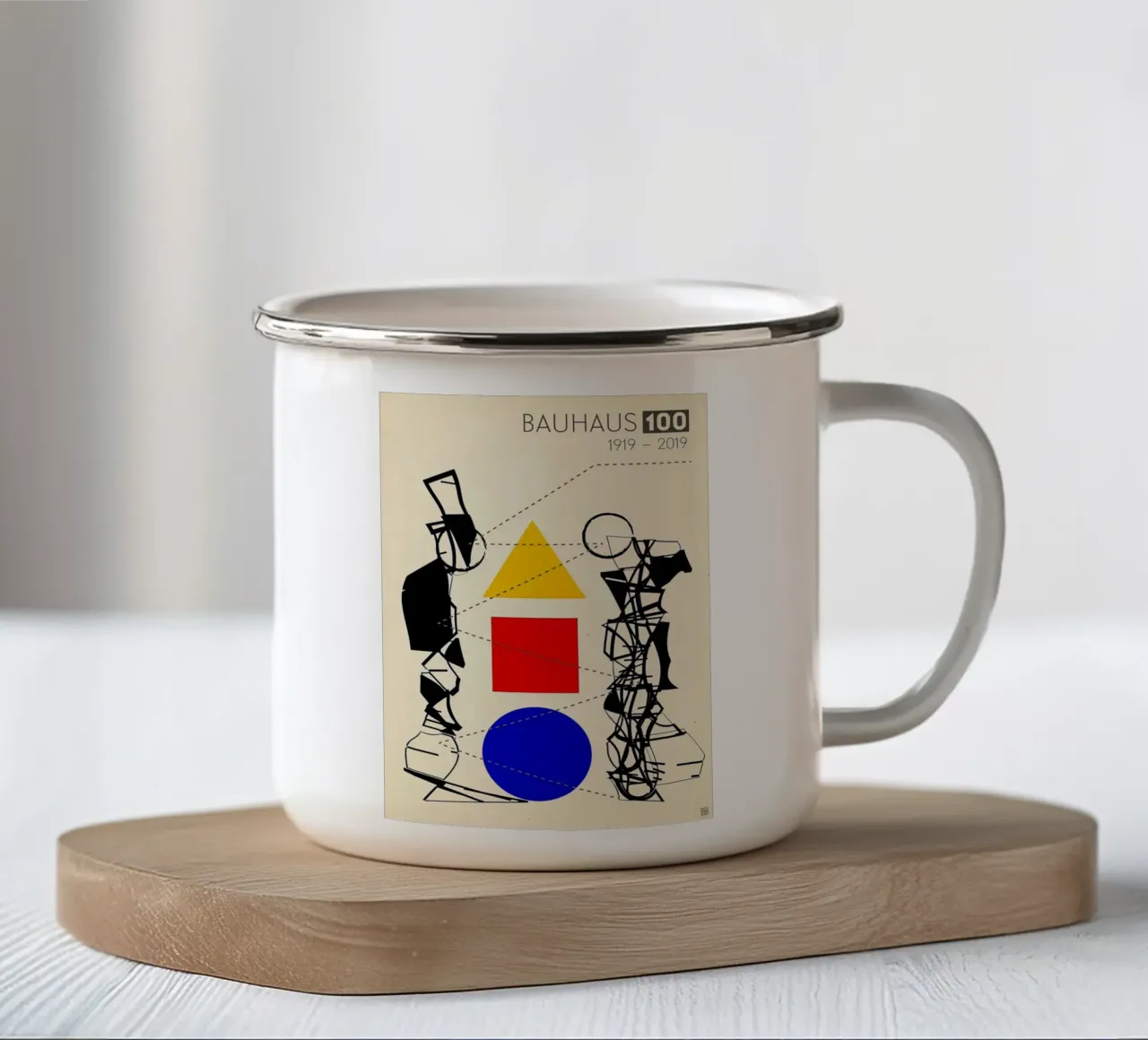 Bauhaus tazza in smalto da Maegan