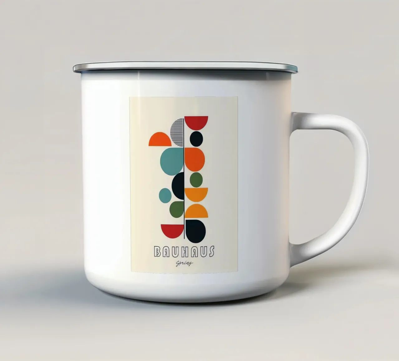 Bauhaus tazza in smalto da Maegan