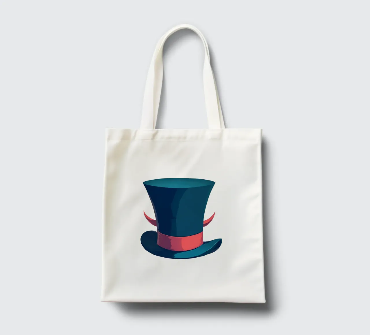 Cappello a cilindro classico nero con fascia rossa Trending Now borsa in juta da Urban Life