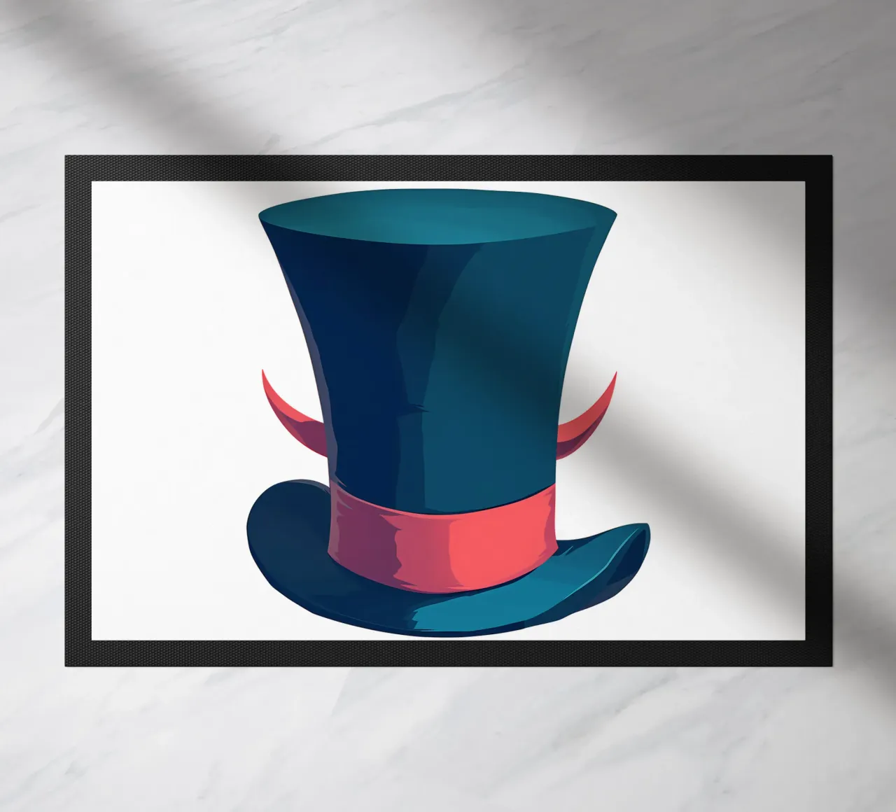 Cappello a cilindro classico nero con fascia rossa Trending Now zerbino da Urban Life