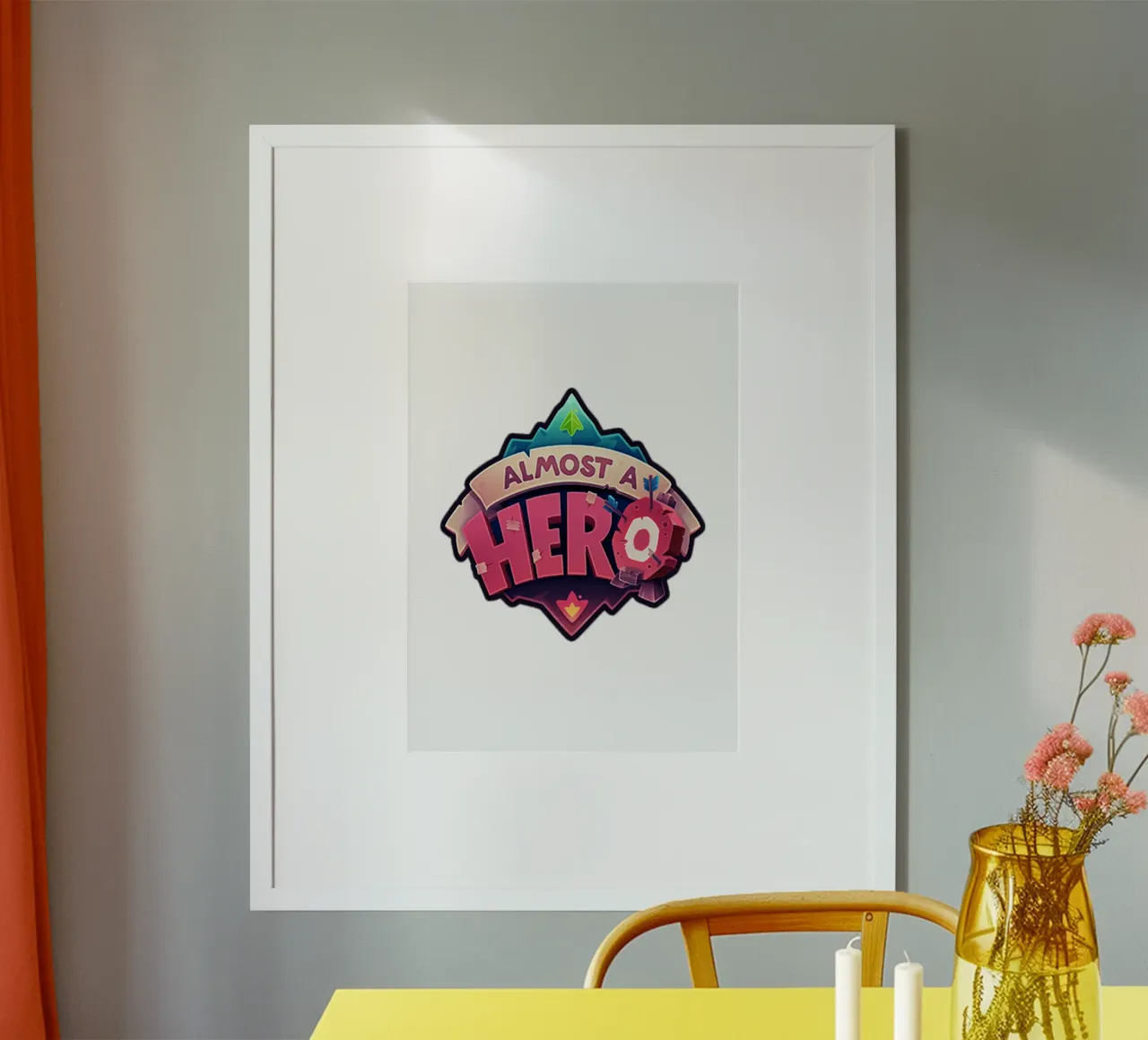 Quasi un eroe Il personaggio di Vexx è ora di tendenza poster con telaio in plastica da Urban Life