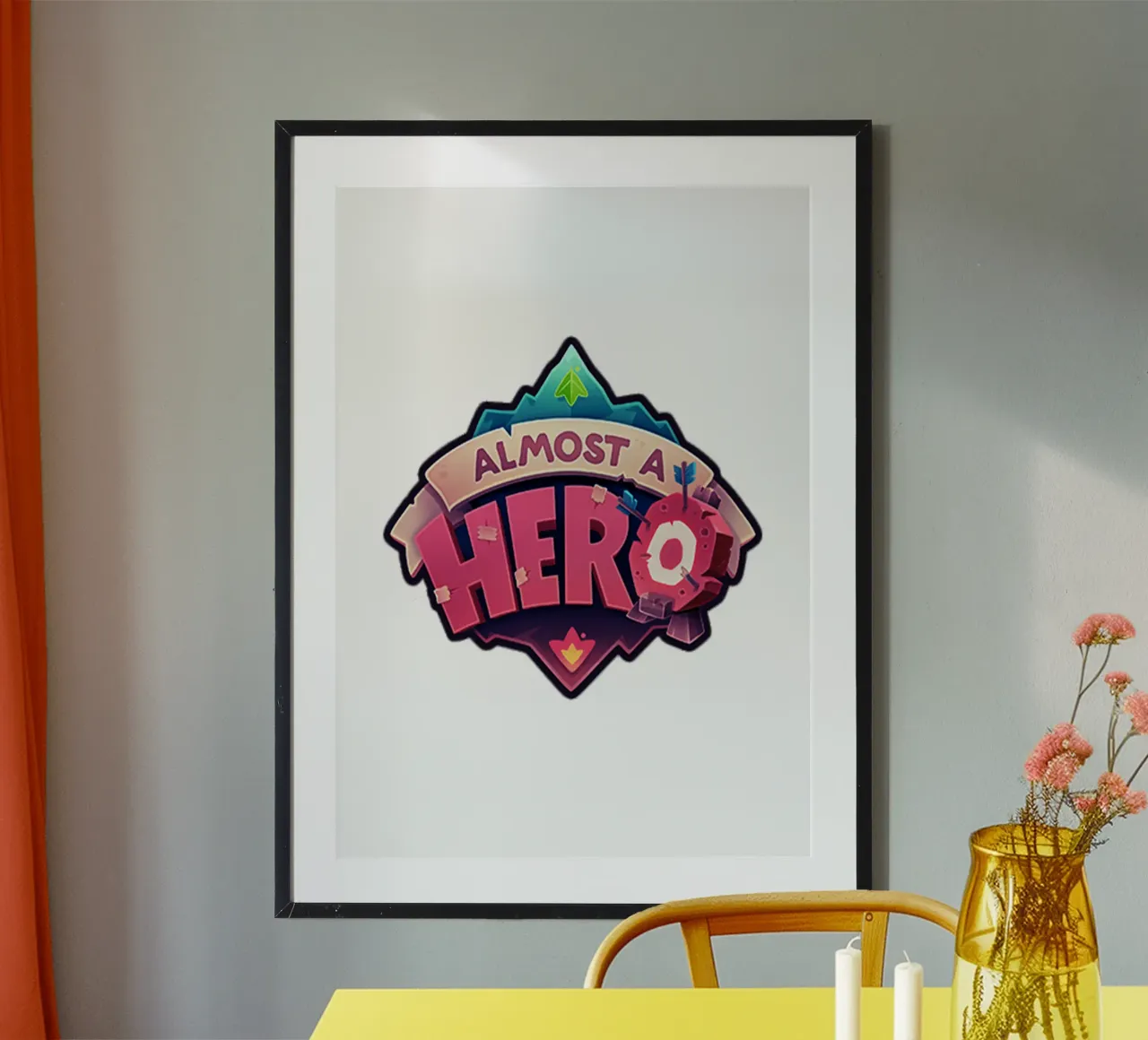 Quasi un eroe Il personaggio di Vexx è ora di tendenza poster con telaio in plastica da Urban Life