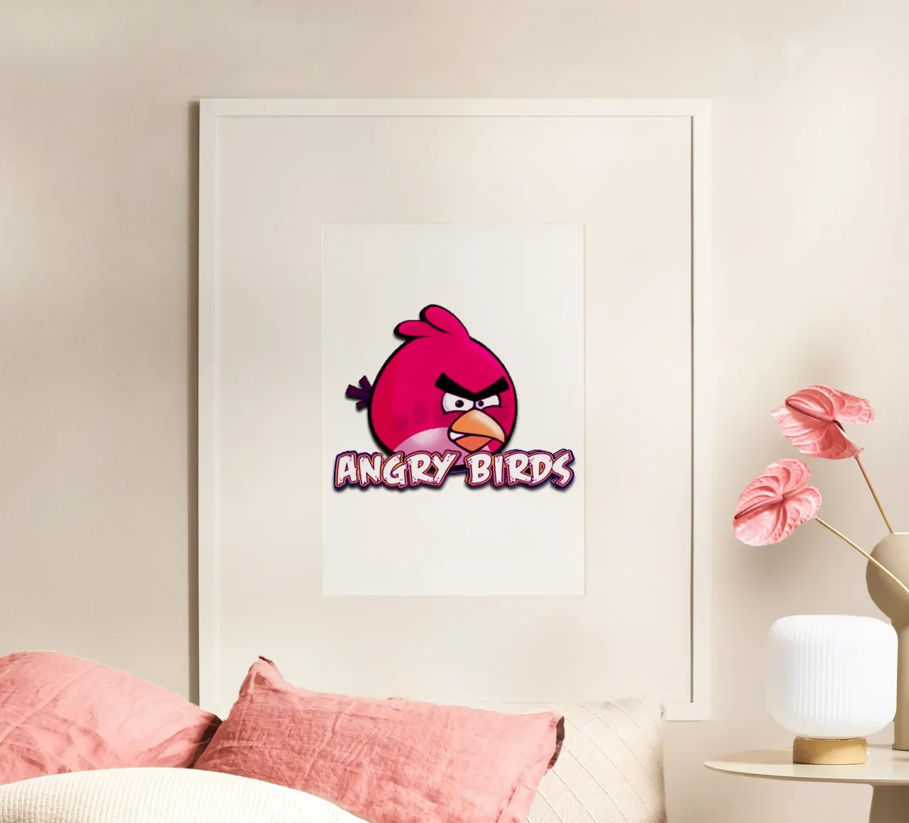 Il cartone animato di Angry Birds è ora di tendenza poster con telaio in plastica da Urban Life