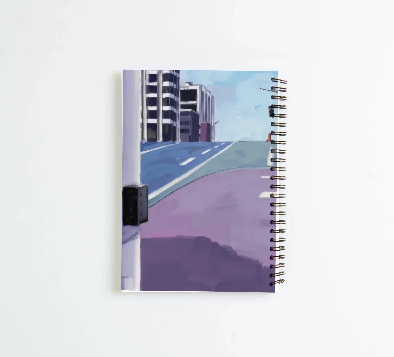 Violet Street Perspective spiral notebook by Opal Strokes