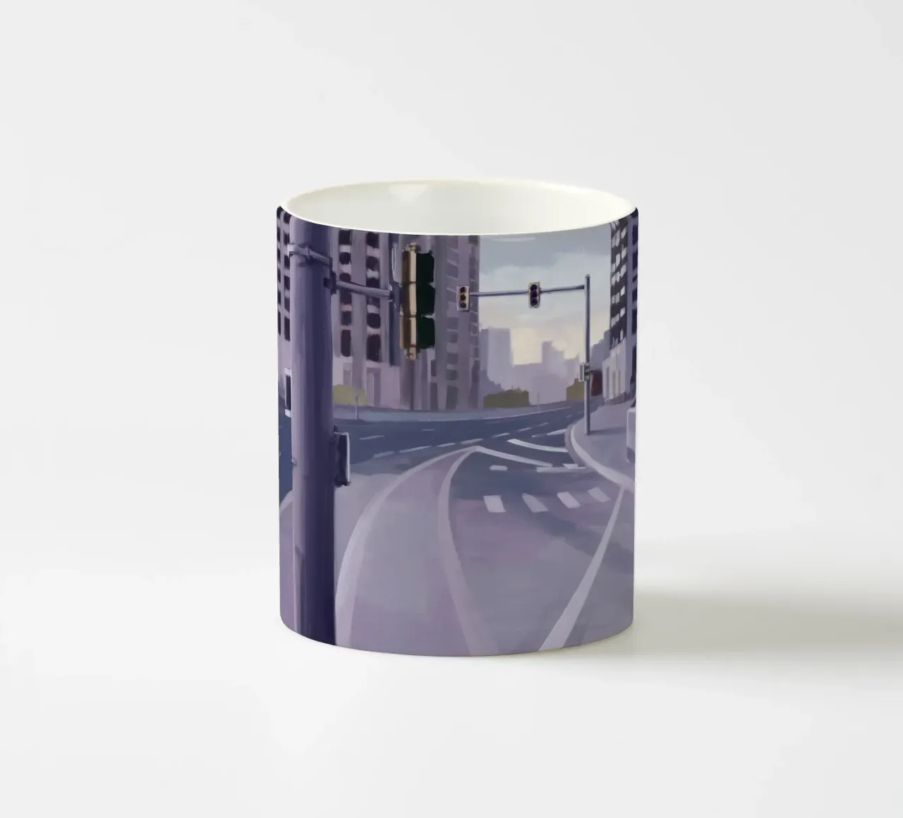 Intersezione urbana Immobile tazza in ceramica da Opal Strokes