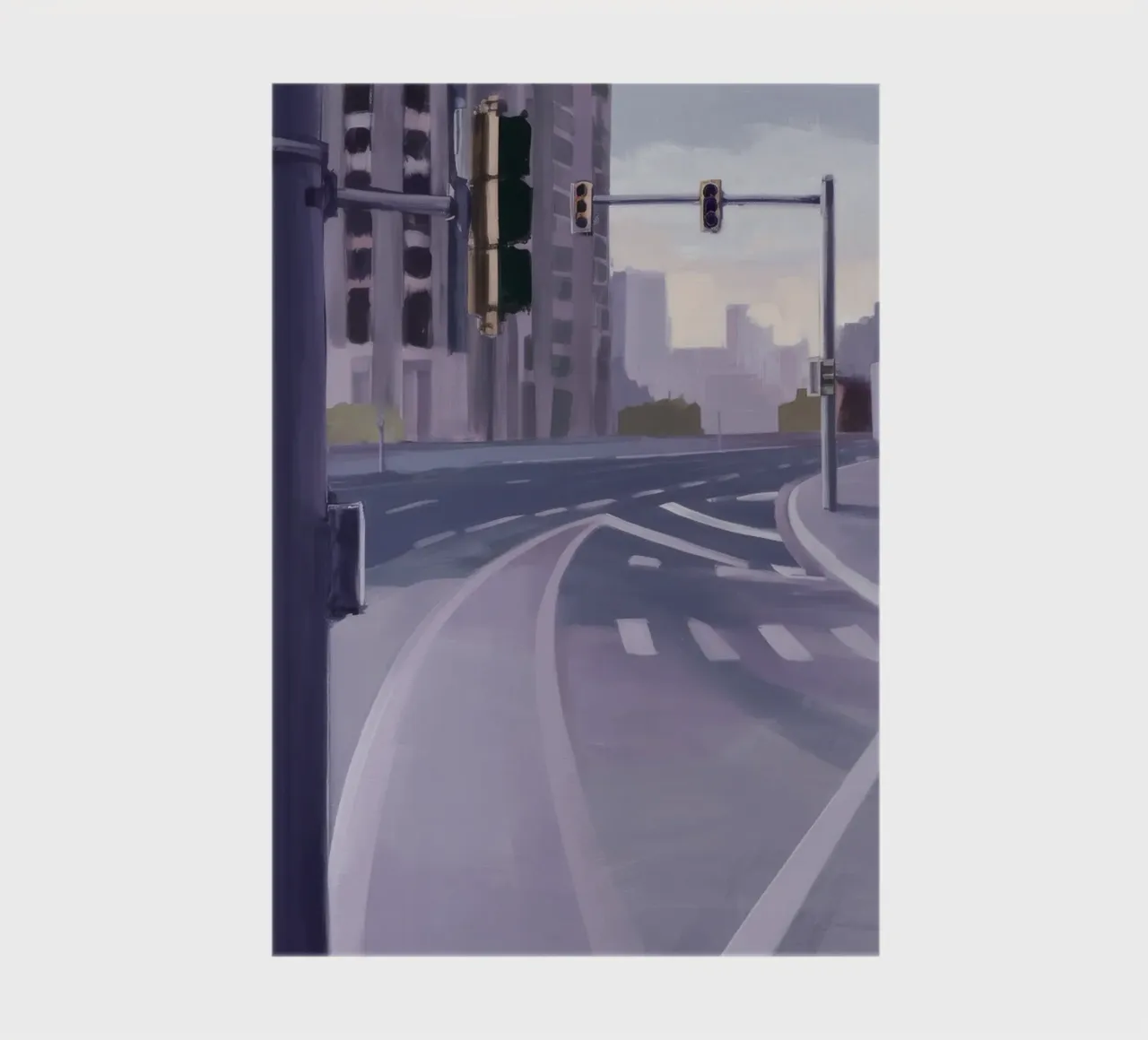 Urban Intersection Stillness notebook by Opal Strokes