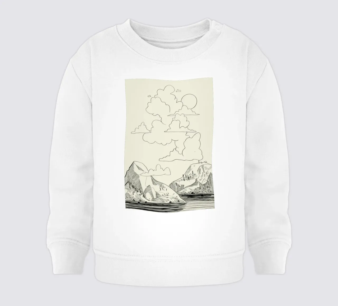 In the Clouds felpa neonato da Graphite