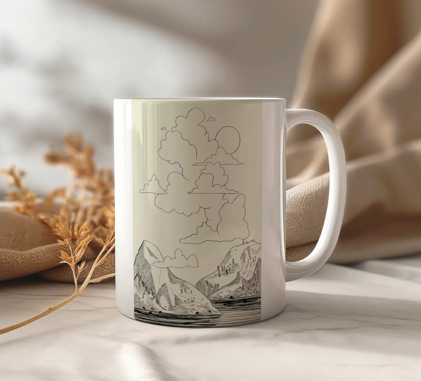 In the Clouds tazza in ceramica da Graphite