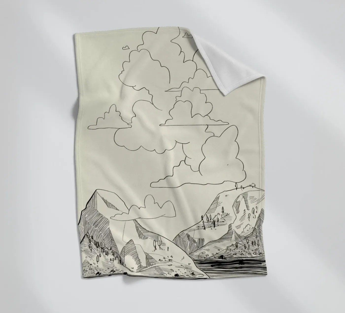 In the Clouds Fleecedecke von Graphite