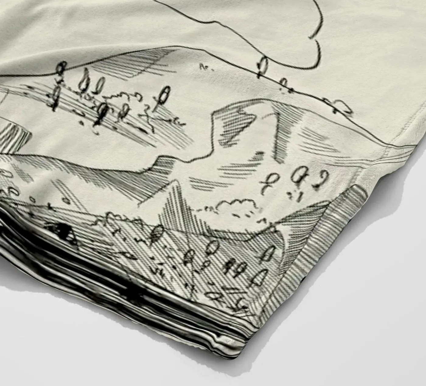 In the Clouds Fleecedecke von Graphite