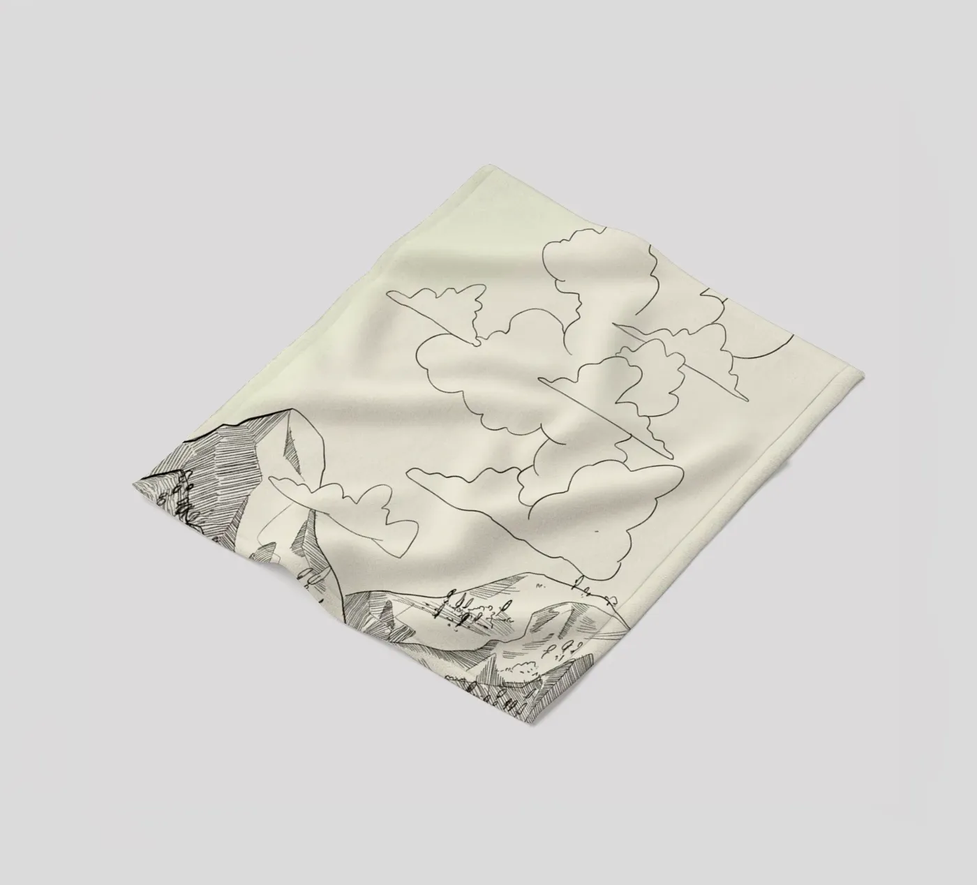 In the Clouds Fleecedecke von Graphite