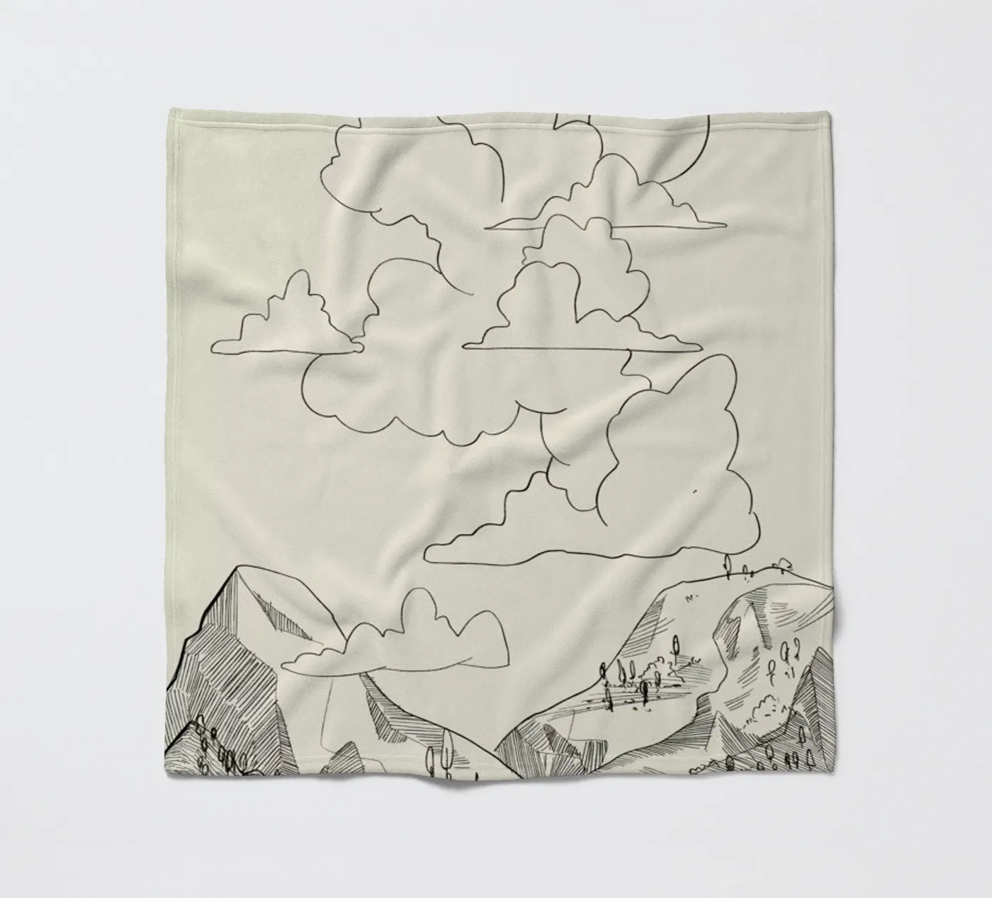 In the Clouds Fleecedecke von Graphite