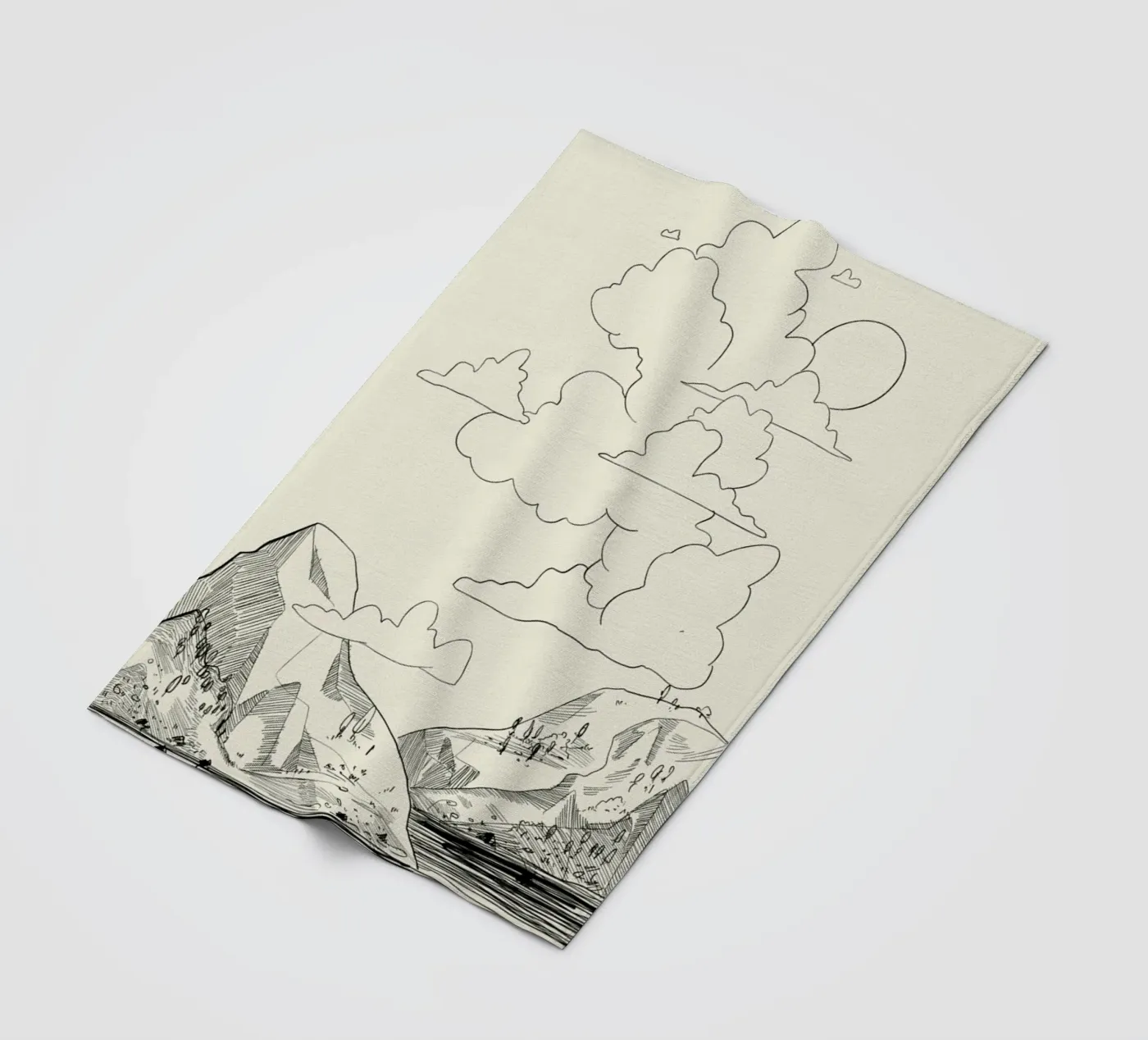 In the Clouds Fleecedecke von Graphite