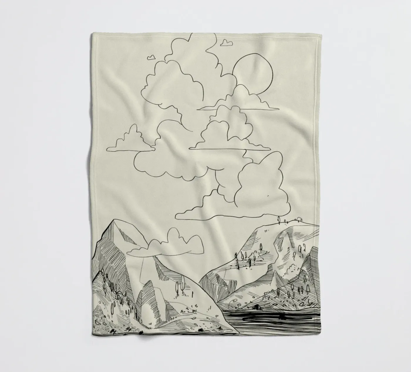 In the Clouds Fleecedecke von Graphite